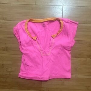 Urban Outfitters Pink and Orange Crop Top